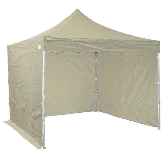 Hot RETIF Tente Pliante Aluminium 300X300Cm - Ivoire + 3 Murs Offerts