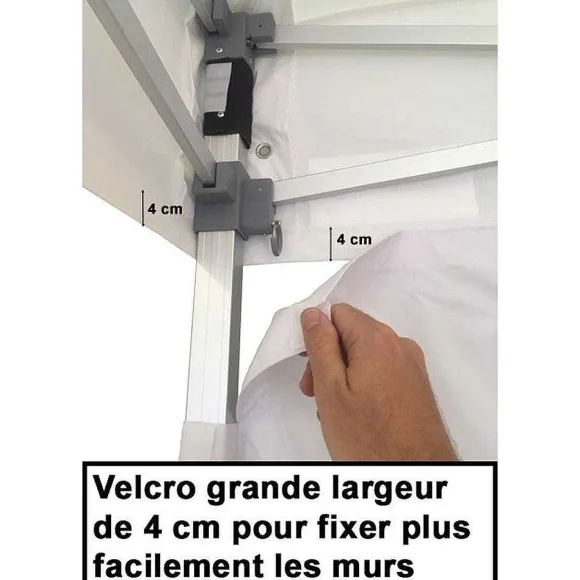 Online RETIF Tente Pliante Aluminium 250X250Cm - Blanc + 3 Murs Offerts
