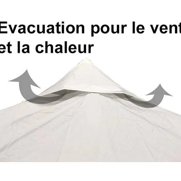 Shop RETIF Tente Pliante Aluminium 300X300Cm - Noir + 3 Murs Offerts
