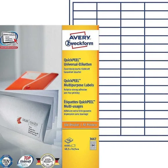 Clearance RETIF Tiquettes Universelles Quickpeel, 48,5X16,9Mm, Blanc, Sur 100 F A4