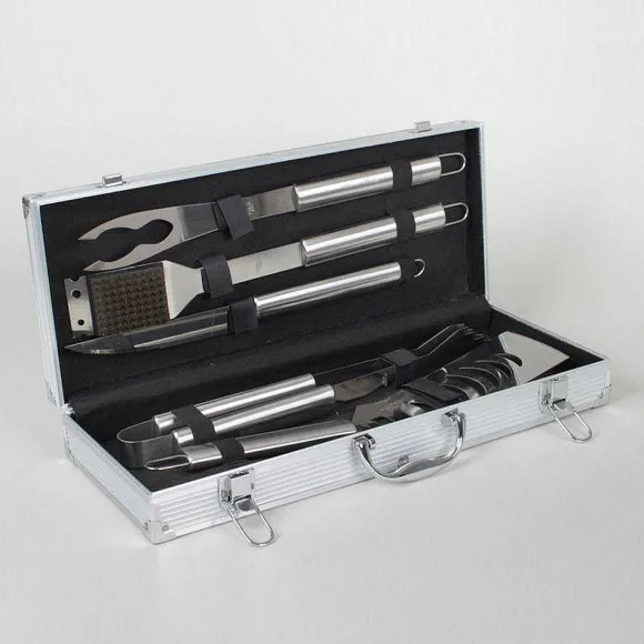 New RETIF Valisette 5 Pi Ces Barbecue Silver
