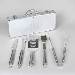 New RETIF Valisette 5 Pi Ces Barbecue Silver