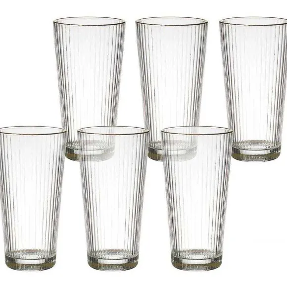 Fashion RETIF Verres Stri S Liser Dor (Lot De 6) 40 Cl
