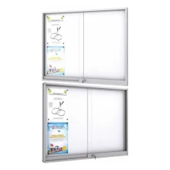Outlet RETIF Vitrine Midi Fond M Tal Magn Tique Portes Coulissantes Coins Arrondis 9 A4