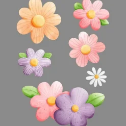 Discount RETIF Vitrophanie Fleurs Multicolores Aquarelle
