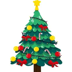 Shop RETIF Vitrophanie Sapin De No L Boules Et N Uds Rouges